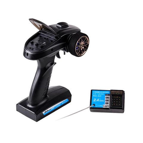 Bothyi - Transmisor Rc Receptor Carrera Accesorios Rc Ajustables Fácil De Controlar 3Ch