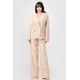 thumbnail image 4 of Saronite Conjunto Semiformal de Blazer Holgado de Manga Larga con Botones y Pantalones Anchos de Tejido Elástico de Lujo, Color Topo (para Mujer), 4 of 5