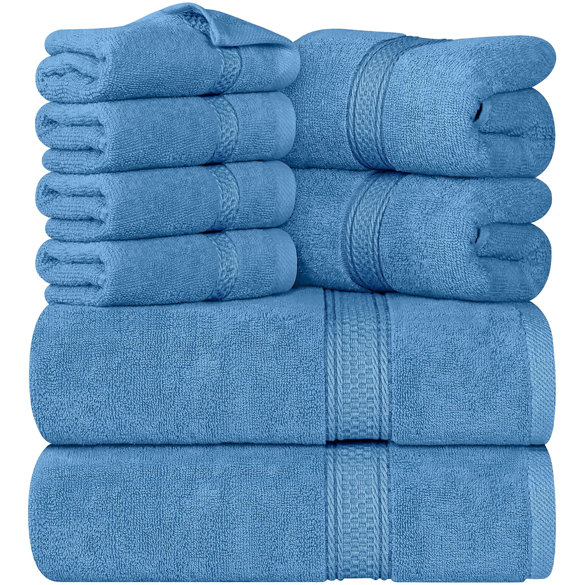 Juego De Toallas Utopia Towels, 8 Unidades, 600 G/m², 100% Algodón, Azul Eléctrico