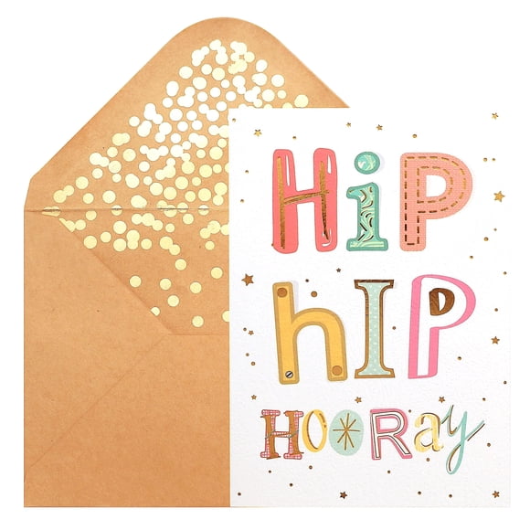 Tarjeta de felicitación CHRIZ.Z con temática de feliz cumpleaños, hip hip, hurra
