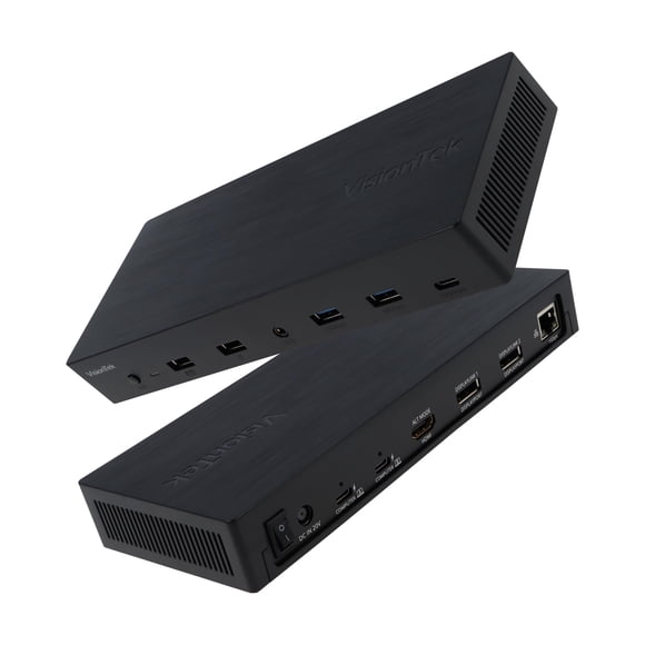 Estación de acoplamiento KVM VisionTek USB‑C con doble DisplayLink