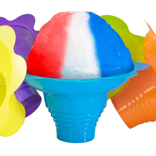 Vasos Snow Cone, Avant Grub, a prueba de fugas, 120 ml, 25 unidades, con forma de flor