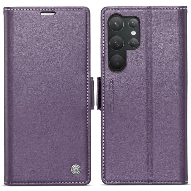 CaseMe tipo cartera Samsung Galaxy S23 Ultra con cierre magnético, RFID, tarjetero, soporte, carga inalámbrica