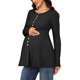 thumbnail image 4 of INSPIRE CHIC Vestido de Maternidad de Manga Larga Casual Túnica Línea A Babydoll Vestidos de Suéter 2XL Negro, 4 of 6