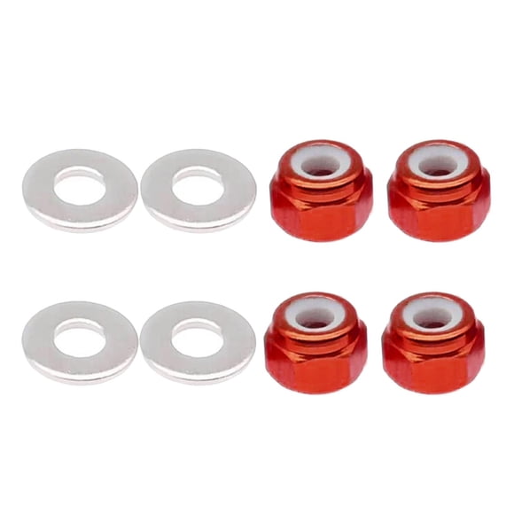 8 Tuercas De Bloqueo De Rueda M3 Con Junta Para Wltoys 144001 1:14 RC Off-Road Car Red