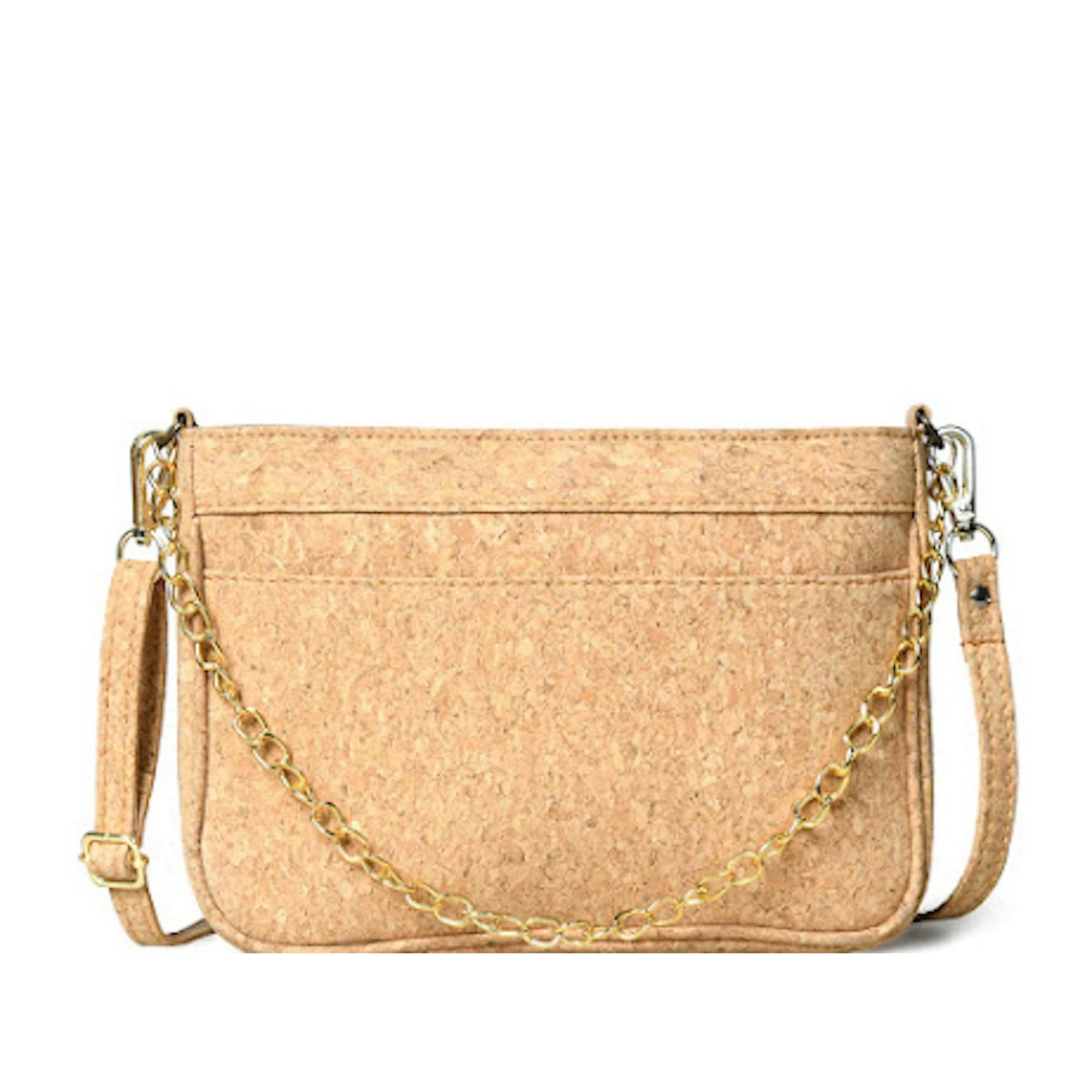 Cartera Sharo Natural Cork Pequeña Y Bandolera Compacta