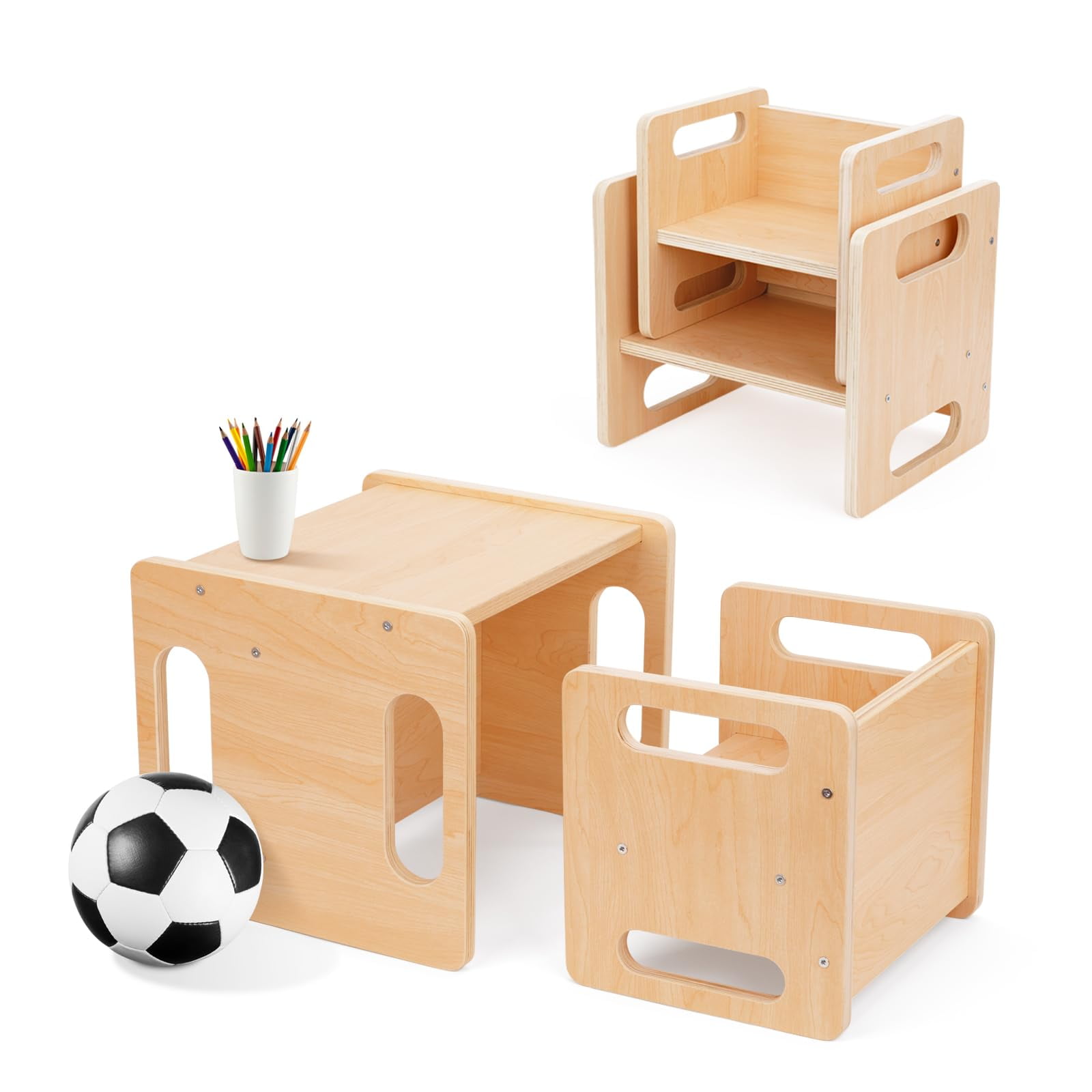 Set De Mesa Y Silla De Destete Oook Montessori Para 1 A 3 Años