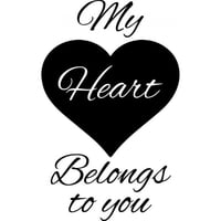 Rienda Libre Graphics - Decomural My Heart Belongs To You Embellished Love Ws-33000