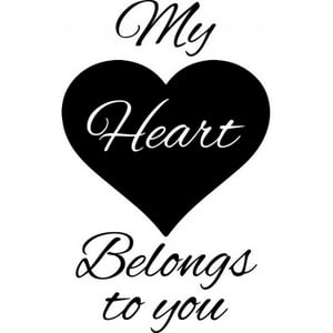 Rienda Libre Graphics - Decomural My Heart Belongs To You Embellished Love Ws-33000