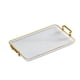 thumbnail image 3 of Estilo nórdico Granja Bandeja de servicio Joyería Perfume Cosméticos Titulares Baratijas Llaves Bandeja de almacenamiento Multifunción para dormitorio , Blanco, 3 of 5