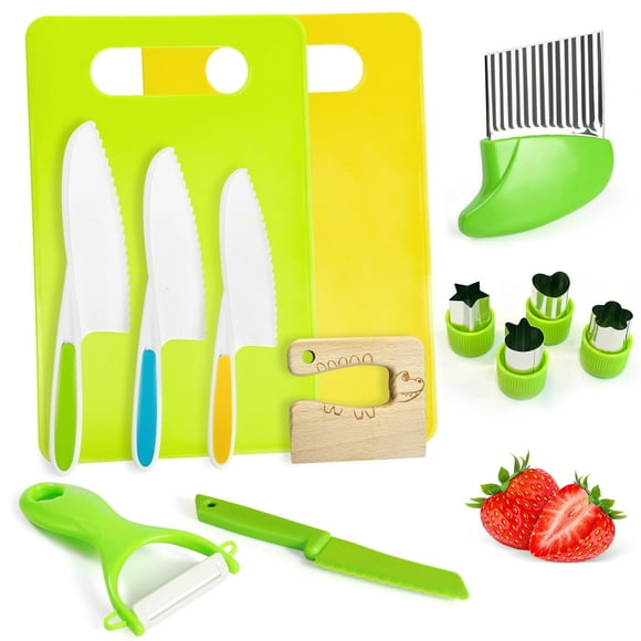 Juego de utensilios de cocina Chanking Montessori para niños pequeños, 13 piezas