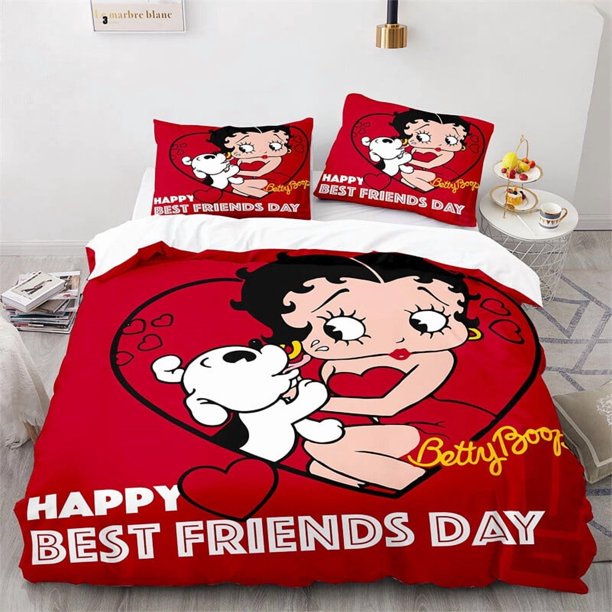 Cover Set Bedding Set Home Textiles Happy Best Friends Day Betty Boop Gift