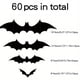 thumbnail image 1 of 3D Black Bat Wall Stickers - Set of 10 - Perfect for Halloween Parties, Holiday Decor, and Home Decor - Add a Touch of Cartoon Style to Your Bedroom, Bathroom, and Windows, 1 of 5