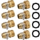 thumbnail image 1 of Conector de reparación de mangueras de jardín Hourley 3/4 o 5/8 con abrazaderas, 1 of 6