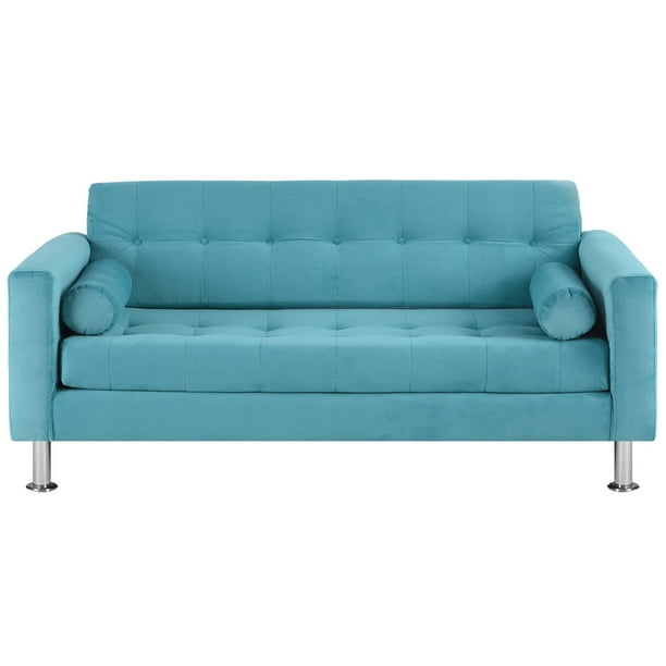 Sofa Retro 3c Felpa 12 Turquesa