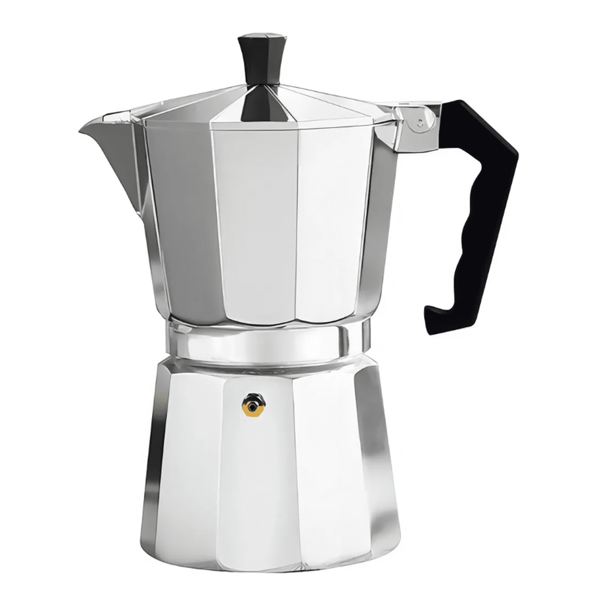 Genérico - Cafetera Italiana De Aluminio 6 Tazas Cafe Desayuno Gris Gris