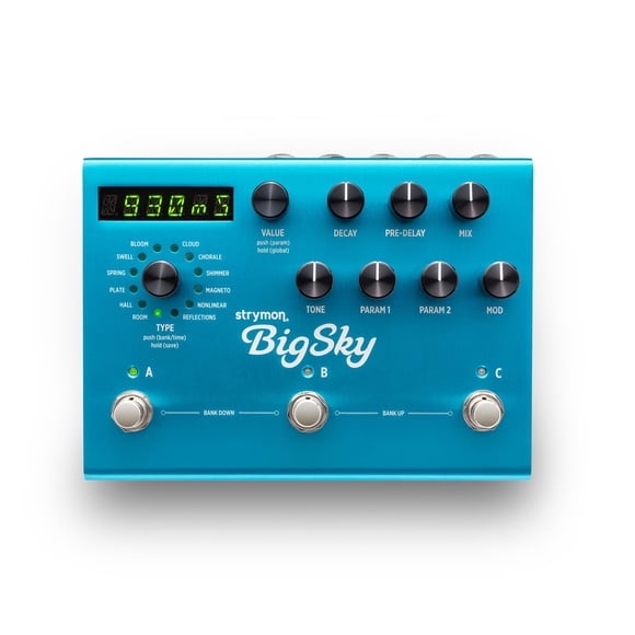 Pedal de efectos de guitarra Strymon BigSky Multi Reverb Machine