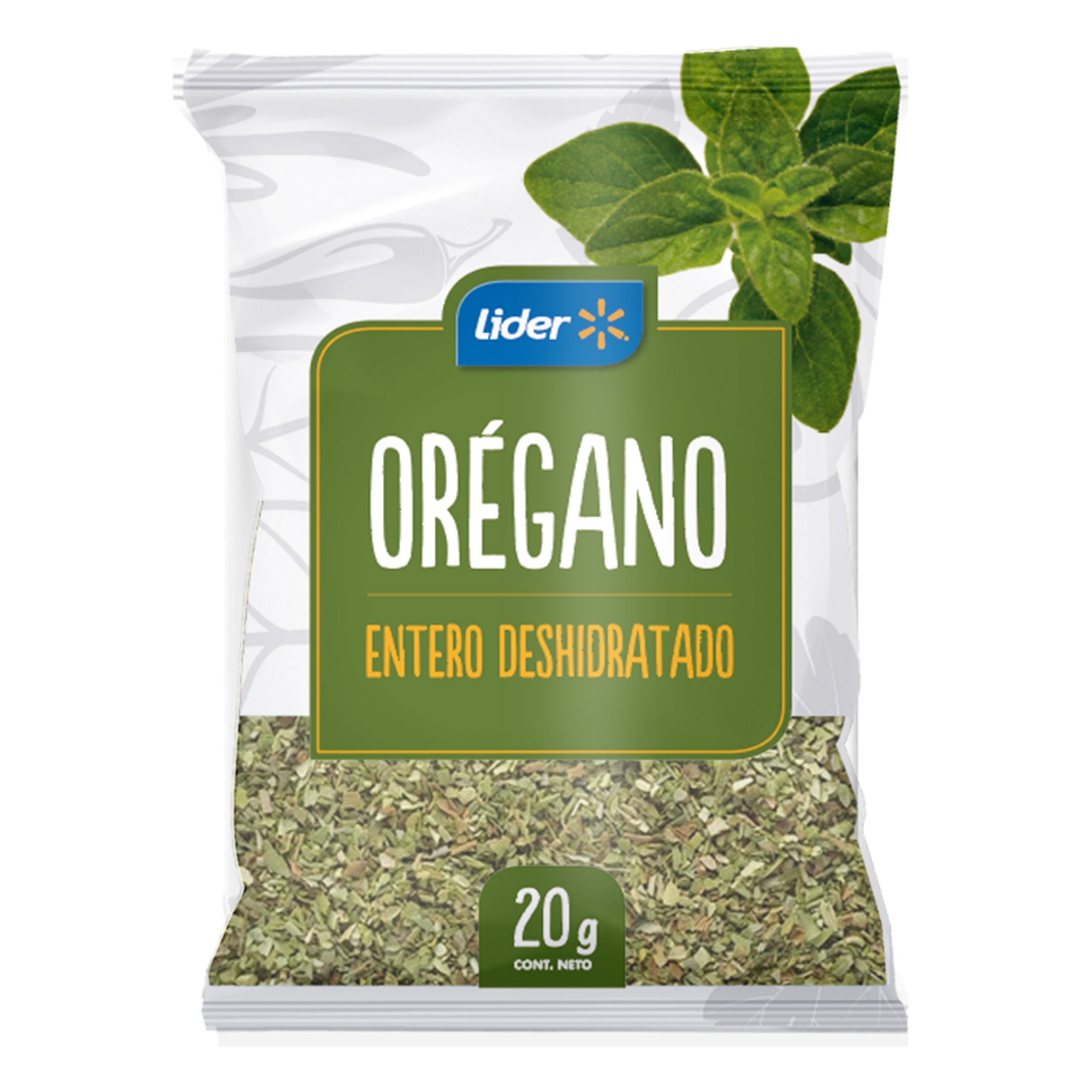 Orégano Entero Deshidratado Bolsa 20 g Lider