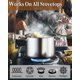 thumbnail image 3 of Cook N Home Olla de 12 cuartos (≈ 11,3 L) de acero inoxidable de triple capa con tapa, 3 of 8