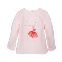 Pillin - Polera Bebé Niña Manga Larga Bailarina Y Brillos Crema