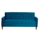 thumbnail image 4 of Futón Sofá Cama Genova Tela Velvet Azul Petroleo, 4 of 8
