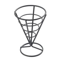 Bothyi - Soporte Para Patatas Fritas, Soporte Para Conos De Comida, Soporte Para Freír A La Moda Para Picnic, Buffet, Café, Negro