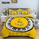 thumbnail image 1 of x2365 Bed SheetsPiano Duvet Cover Set Polyester Rotating Musical Notes Bedding Set For Girls Retro Music Theme Black And White Stave Quilt Cover 3-Piece Bedding Set (1 Duvet Cover + 2 Pillow Shams) nj, 1 of 5