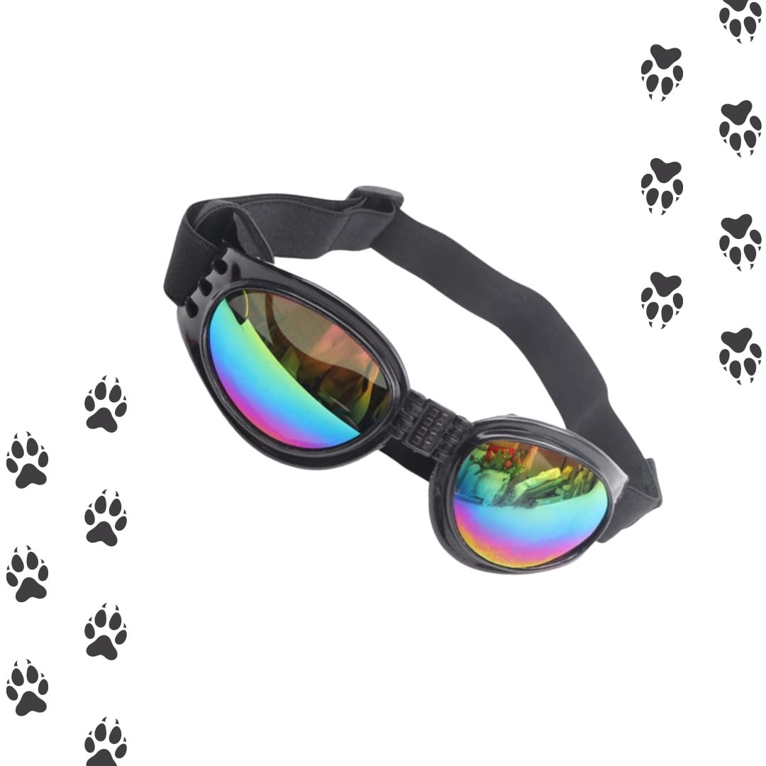 Defensor - Lentes (gafas) De Sol Uv. Perro Mascotas Mediana A Grandes, Color Negro