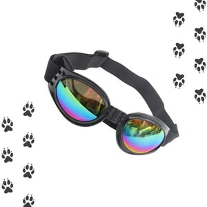 Defensor - Lentes (Gafas) De Sol Uv. Perro Mascotas Mediana A Grandes, Color Negro