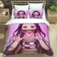 thumbnail image 1 of Demon Slayer Printed Bedding Sets exquisite bed supplies set duvet cover bed comforter set bedding set luxury birthday gift, 1 of 5