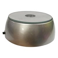 Ioensy - Base De Luz Led De Cristal Base Luminosa Led Eléctrica Soporte De Lámpara De Placa De Exhibición Plata