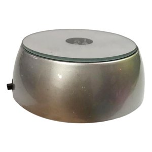 Ioensy - Base De Luz Led De Cristal Base Luminosa Led Eléctrica Soporte De Lámpara De Placa De Exhibición Plata