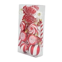 Bothyi - 15 Piezas De Adornos Navideños, Regalos, Bolas Navideñas Para El Hogar, Vacaciones, Aniversario, Color Rojo