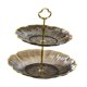 thumbnail image 1 of Soporte Para Tartas, 2 Niveles, Plato Para Dulces, Bandeja Para Galletas, Estante Para Bodas, Celebraciones, Fiestas, Gris, 1 of 5