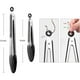 thumbnail image 2 of Pinzas De Cocina De Acero Inoxidable De Alta Calidad Con Puntas De Silicona, Juego De 2 A 9 Pulgadas Y 12 Pulgadas, Negro, 2 of 6