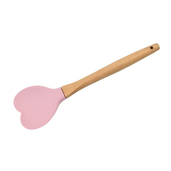 Espátula De Silicona De Fácil Limpieza, Utensilio De Cocina, Cuchara Para Hornear, Cocina, Color Rosa