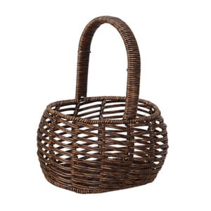 Bothyi - Cesta De Mimbre Portátil Cesta De Mimbre Tejida Resistente Para Pan De Verduras Marrón Oscuro