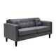 thumbnail image 2 of Sofa New Retro 3c + 2 Pouf Felpa 00 Gris, 2 of 6