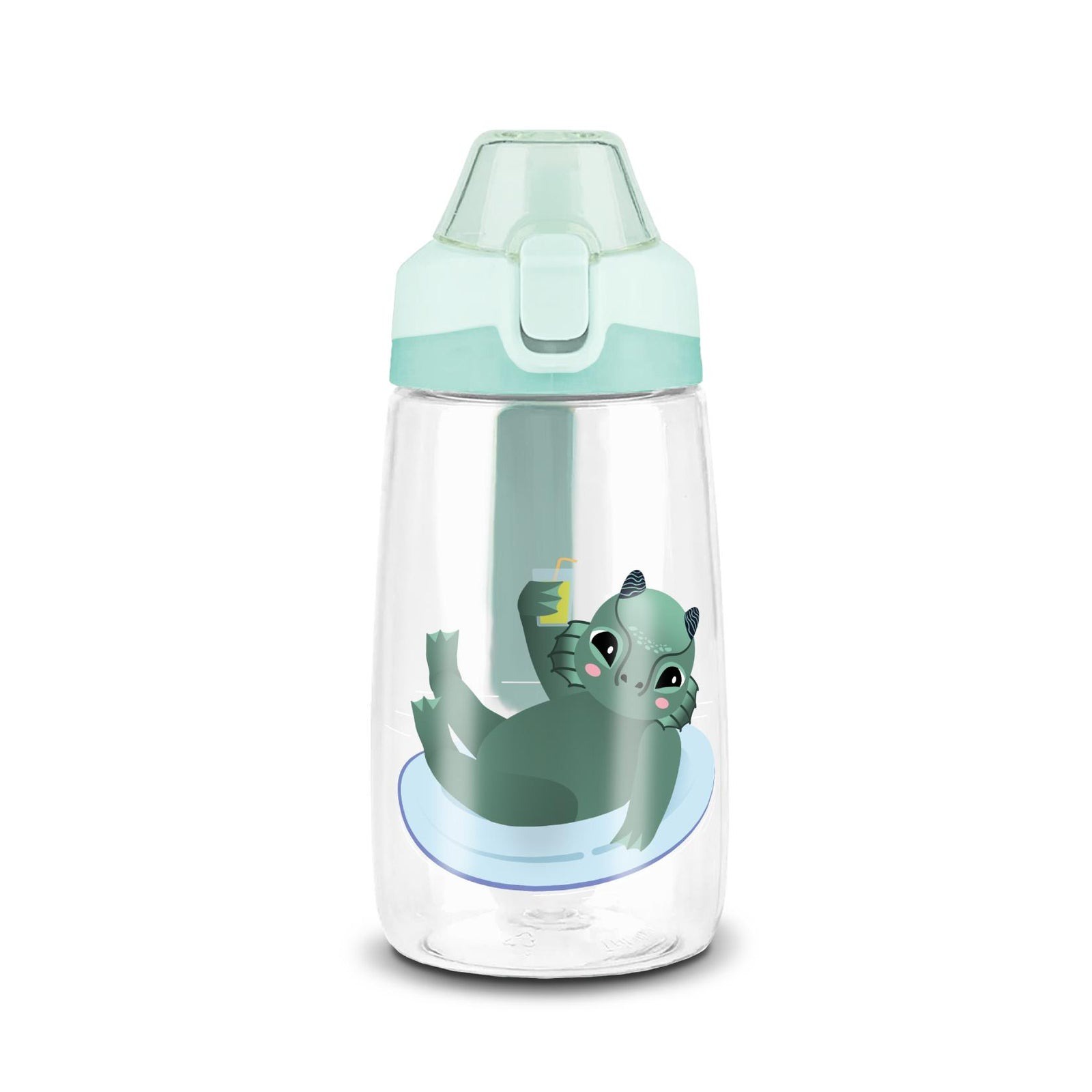 Genérico - Botella Infantil Plástico 500 Ml Coral Verde