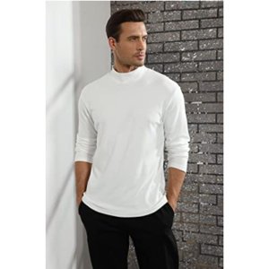 Likeshop - Camiseta Hombre Manga Larga Cuello Beatle Fibra Bambu 3610