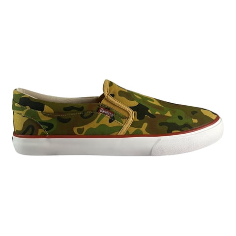 Zapatilla Urbana Gangsta Slip On Verde Camo Hombre Verde 8