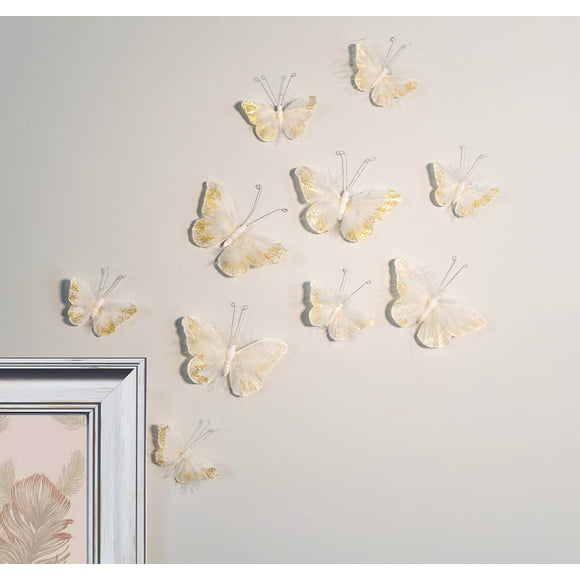 Decoraciones De Pared Inspiradas En Jewel Mariposas 3d De Plumas