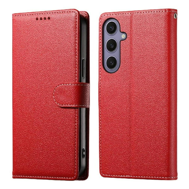 Funda para FOXDOCK Samsung Galaxy S25 Plus– Cuero Premium, 3 ranuras para tarjetas, Protección contra impactos