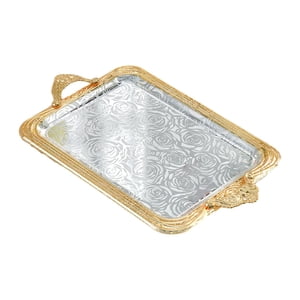 Magideal - Bandeja Para Servir Comida, Elegante Bandeja Decorativa Multifunción, Soporte Para Taza De Té Para Cocina, Entretenimiento, Hogar, Dormitorio, Sala De M
