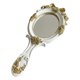 thumbnail image 5 of Espejo De Mano Con Estampado De Rosas En Relieve Para Maquillaje, Forma Ovalada, Color Blanco, 5 of 5