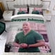 thumbnail image 4 of Dwayne Johnson Conjunto de sábanas temático, trío de piezas, cómodo y amigable con la piel, diseño único, regalo de decoración para el hogar para familiares, amigos y fans, 90 cm * 190 cm, 4 of 6