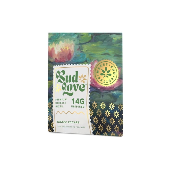 Mezclador Herbal Bud Love Grape Escape 14g Bolsa con Doble Sellado