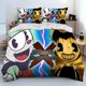 thumbnail image 1 of Cartoon Cuphead And Mugman Bedding Sets exquisite bed supplies set duvet cover bed comforter set luxury birthday giftBed Sheets, 1 of 5