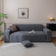 thumbnail image 4 of suxuMhao Funda para Sofá, Funda de Sofá de Terciopelo Jacquard, 1 Pieza para Loveseat de 2 Plazas, 57-72.8 Pulgadas Gris Oscuro, Fundas Elásticas para Sofá, Fundas para Sofá de Sala de Estar,, 4 of 5