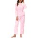 thumbnail image 2 of INSPIRE CHIC Conjunto de Pijamas de Felpa de Franela Cálida con Tops de Corazón y Estrella para Mujer con Pantalones L Rosa, 2 of 4